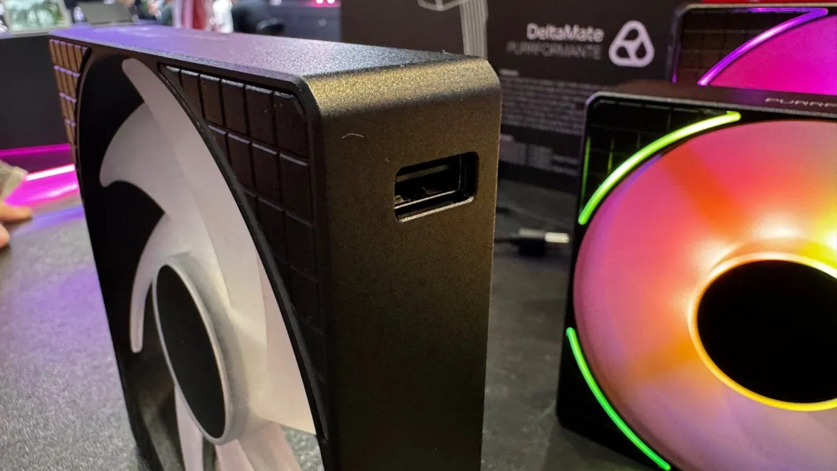 Thermal Grizzly displays DeltaMate water blocks and Purrformate fans for Intel and AMD at Computex 2026.