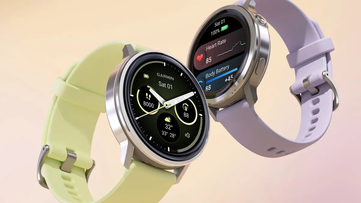 Multiple smartwatches display battery indicators and health tracking interfaces for extended weekly use.