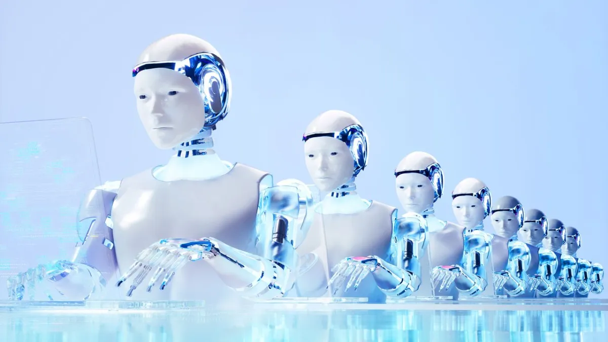 Specialized industrial robots integrated with artificial intelligence and edge computing for automated manufacturing.