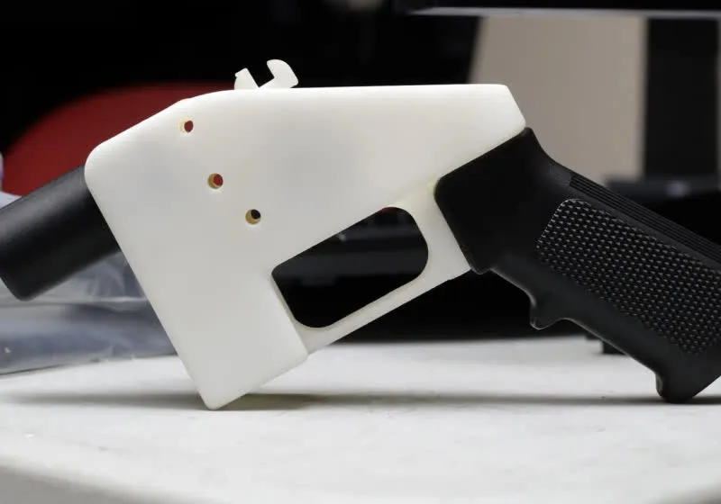 A consumer 3D printer displays firearm blocking software mandated by new California legislation.