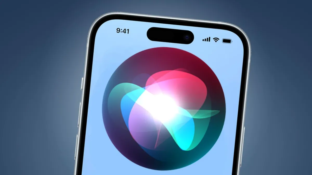 The display shows the Siri 2.0 interface on an iPhone running the iOS 27 beta update.