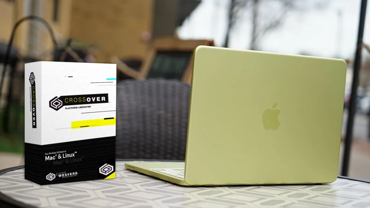 CrossOver 27 software interface highlighting Apple Silicon hardware requirements