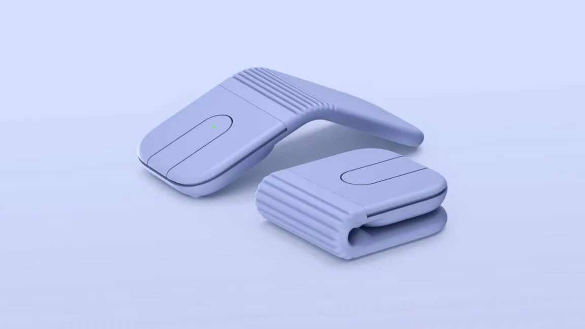Logitech Mobi Fold keyboard displayed in folded and unfolded states