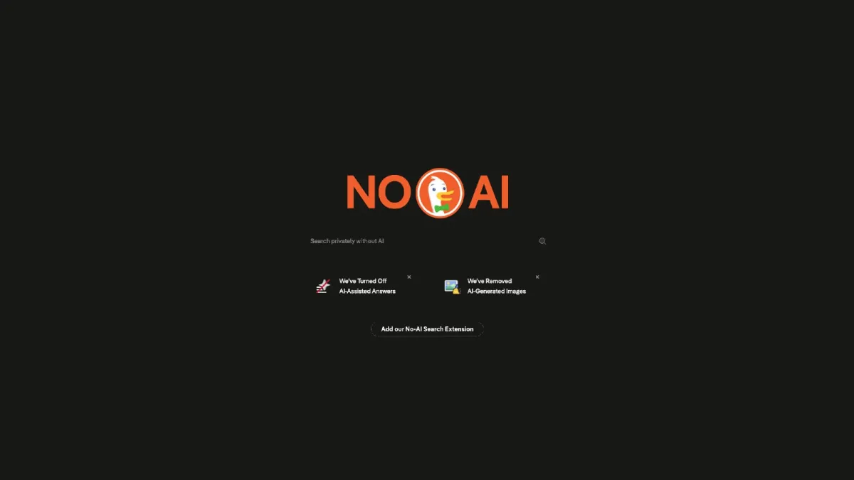 DuckDuckGo browser extension interface displaying direct search results