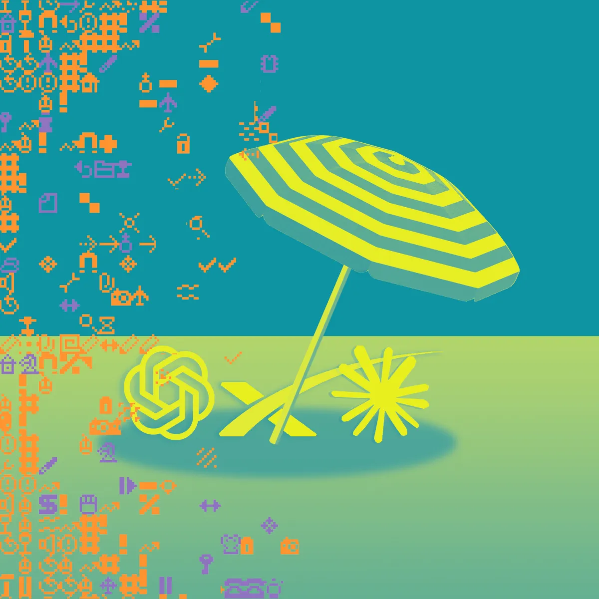 The illustration shows financial charts tracking major summer initial public offerings.
