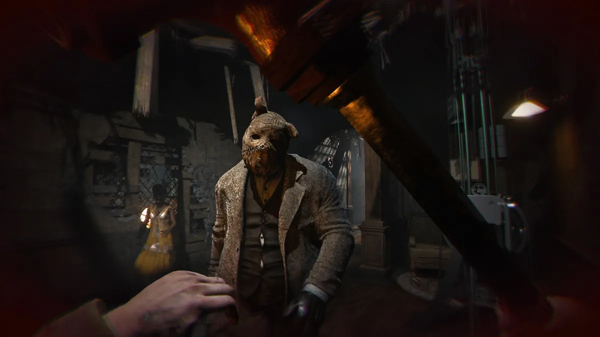 Three players navigate a procedurally generated trap room while a hidden Judge monitors their escape in Saw Genesis.