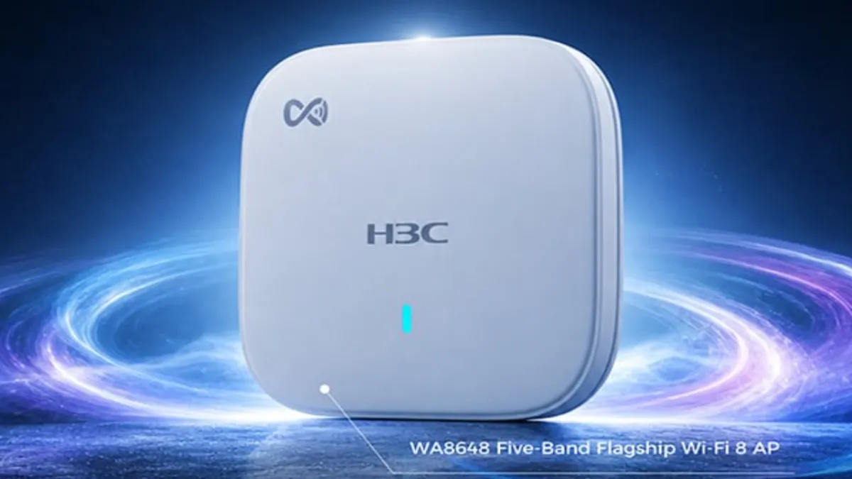 The H3C Wi-Fi 8 enterprise access point features a Broadcom chip to improve network stability and performance.