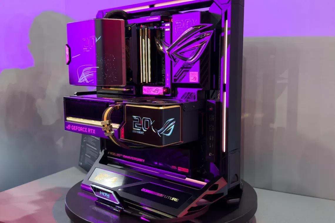 ASUS ROG Edition 20 components feature a gold and black finish at Computex 2026.