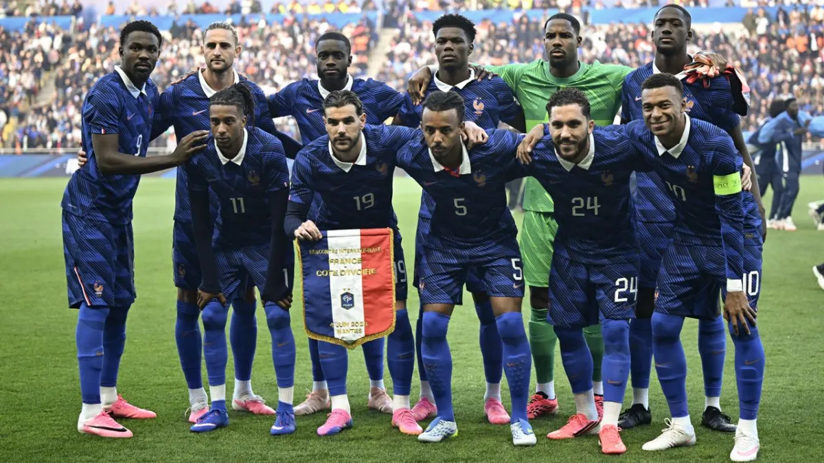 Chart showing official streaming platforms and regional broadcast schedules for the France versus Senegal match.