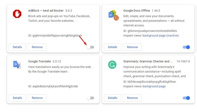The Chrome browser settings menu displays options for controlling automatic background tab reloading.