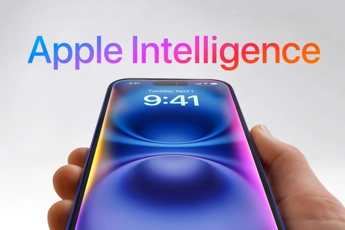 A smartphone screen displays artificial intelligence features integrated with standard consumer software.