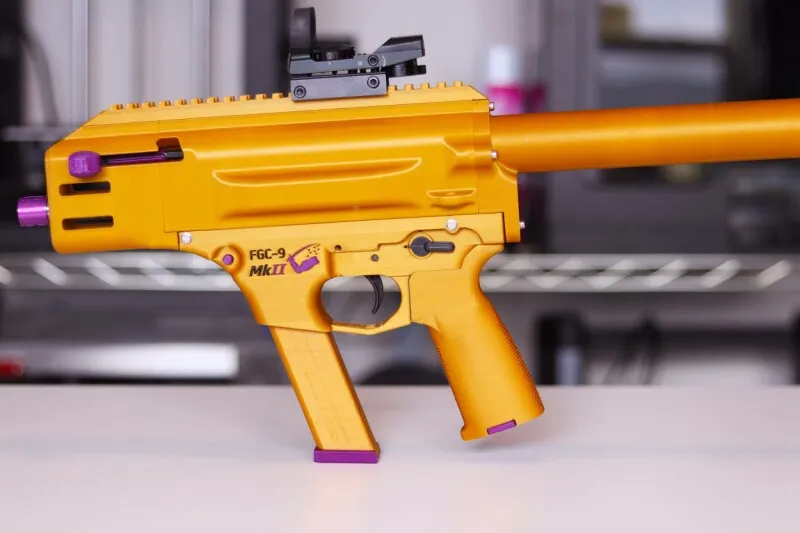 A 3D printer manufacturing components for an unregistered firearm