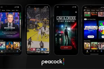 Mobile interface of the Peacock streaming service scrolling through a vertical video feed of Bravo microdramas.
