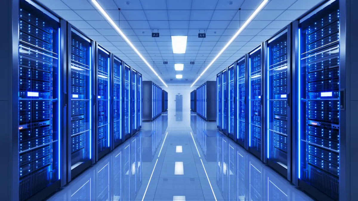 Diagram showing artificial intelligence data centers consuming global water and energy resources