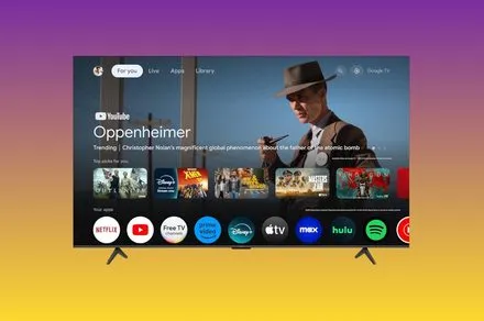 Google TV displays Gemini voice controls for adjusting picture and sound settings through natural language commands.