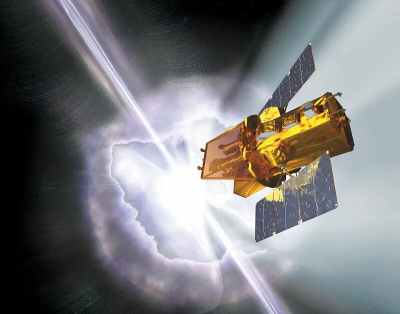 The Katalyst LINK spacecraft undergoes integration on a rocket to rescue the Swift satellite.