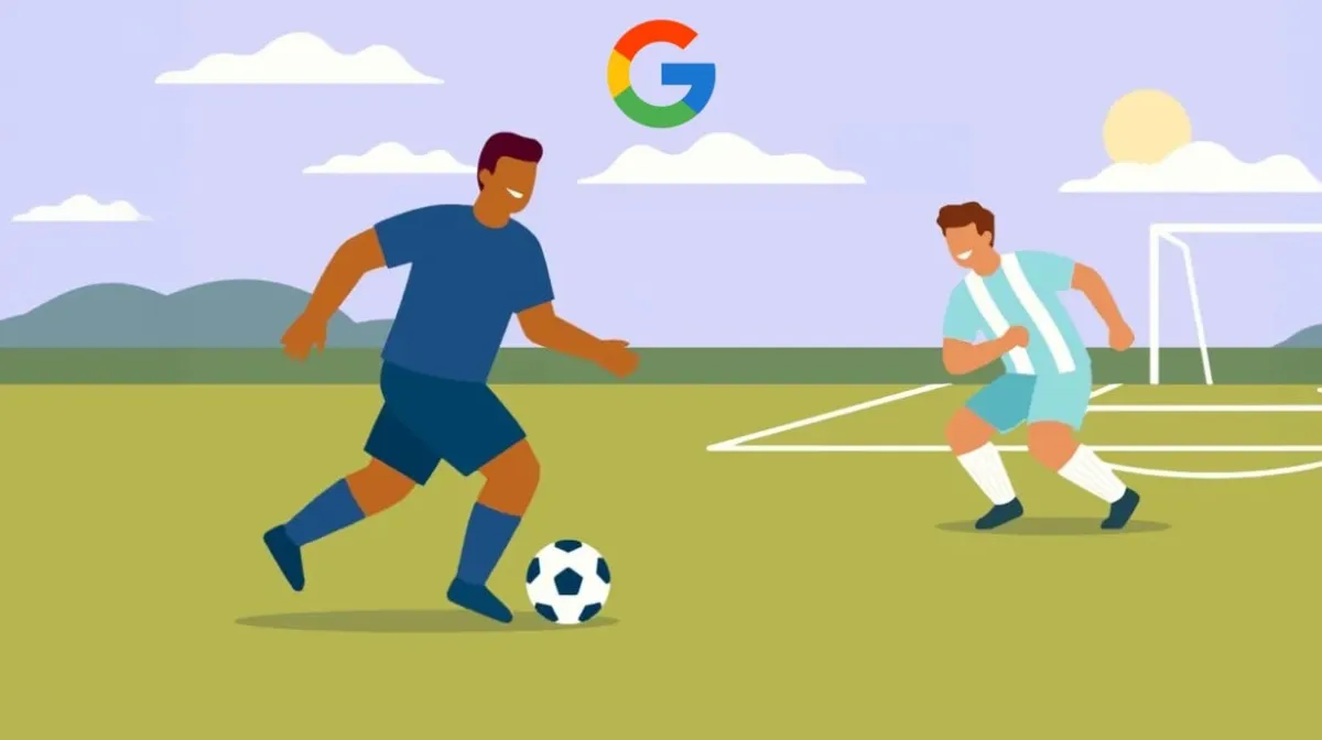 Google AI interface providing World Cup 2026 fans with live match data, stadium navigation, and instant search answers.