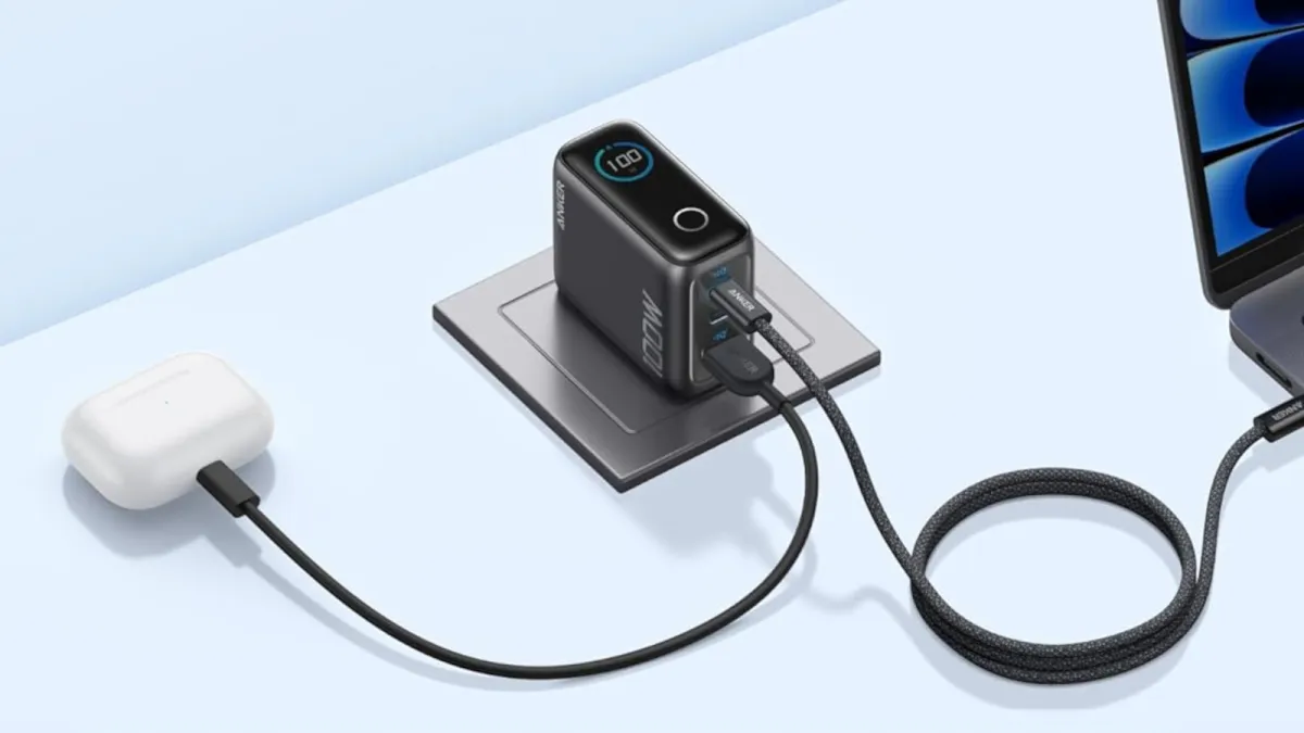 Anker 100W three-port GaN wall charger