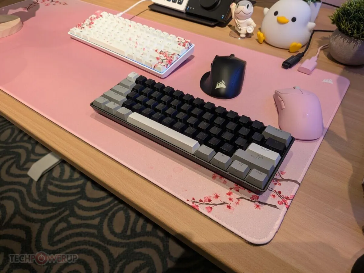 Corsair showcases new gaming peripherals, including a compact keyboard, wireless mouse, and headsets, at Computex 2026.