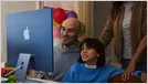 The Apple parental control interface displays website access requests and automatic image filtering options.