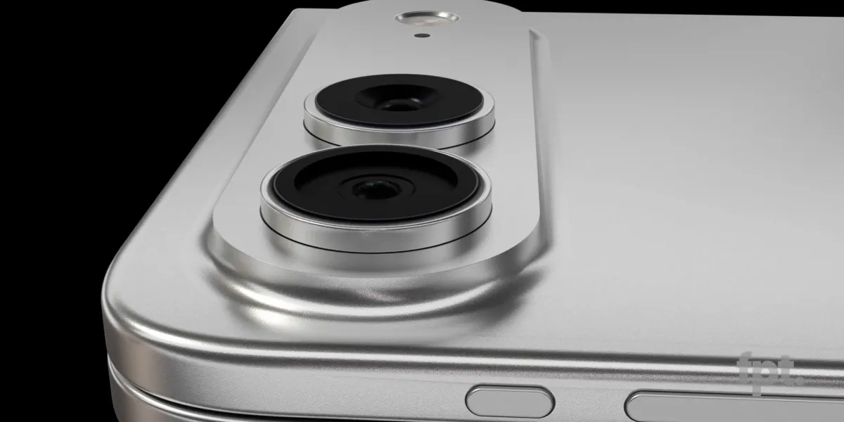 A physical dummy model of a rumored Apple foldable smartphone prototype displays a wide-screen hinge design.