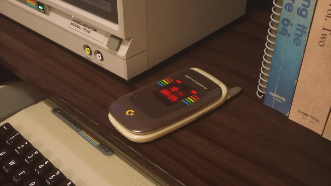 The Commodore Call Back 8020 flip phone blocks social media and web browsers.