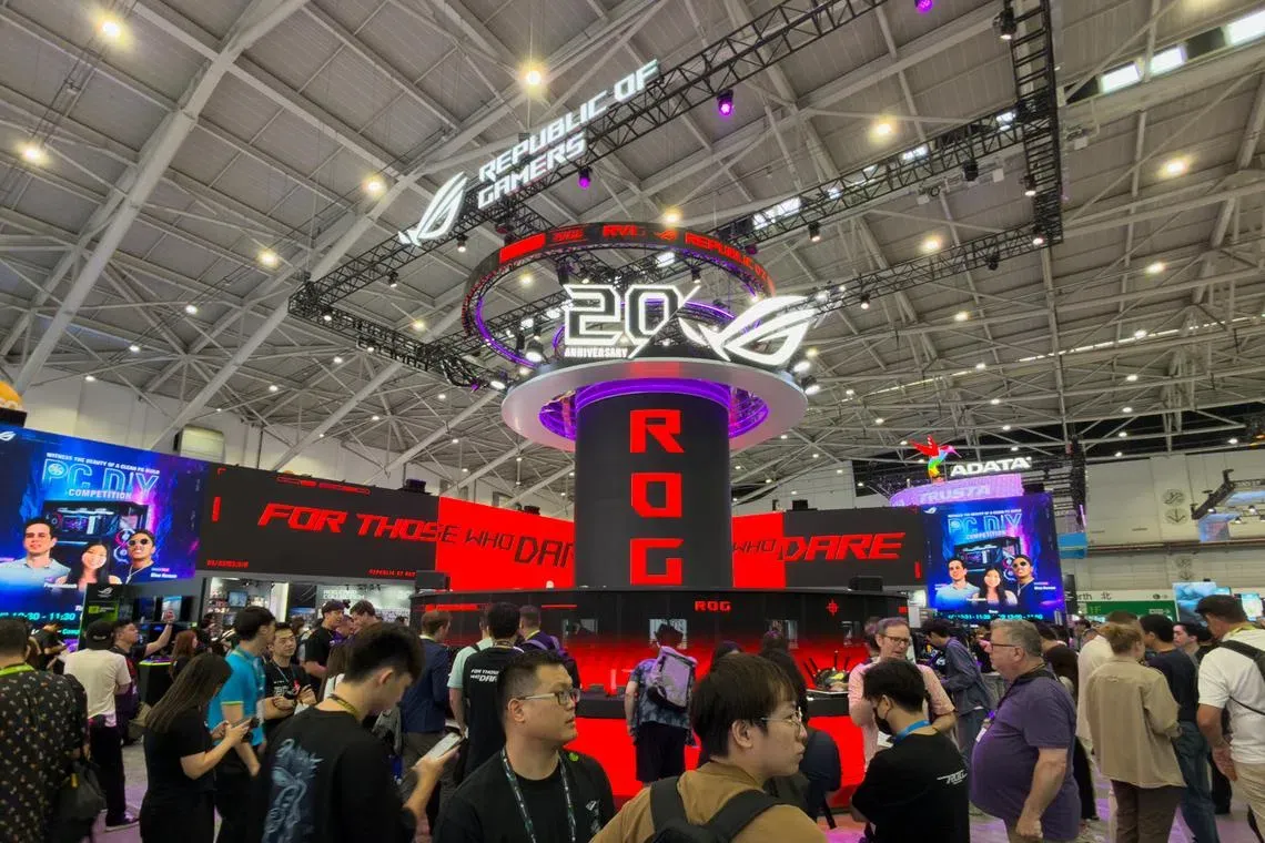 Gaming hardware display at Computex 2026 featuring next-gen processors and cooling systems