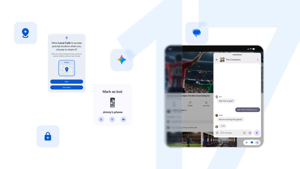 Google Pixel smartphone displaying the Android 17 system update progress screen