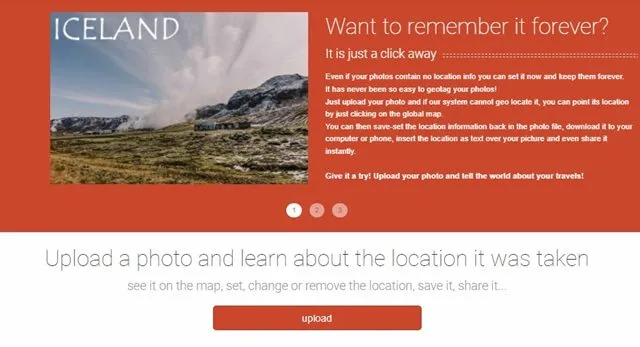 A digital photograph displays embedded GPS coordinates and camera metadata