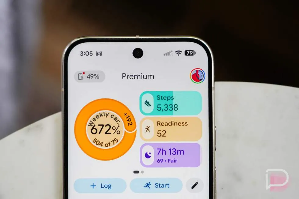 The Google Health application displays an update screen addressing core stability issues.