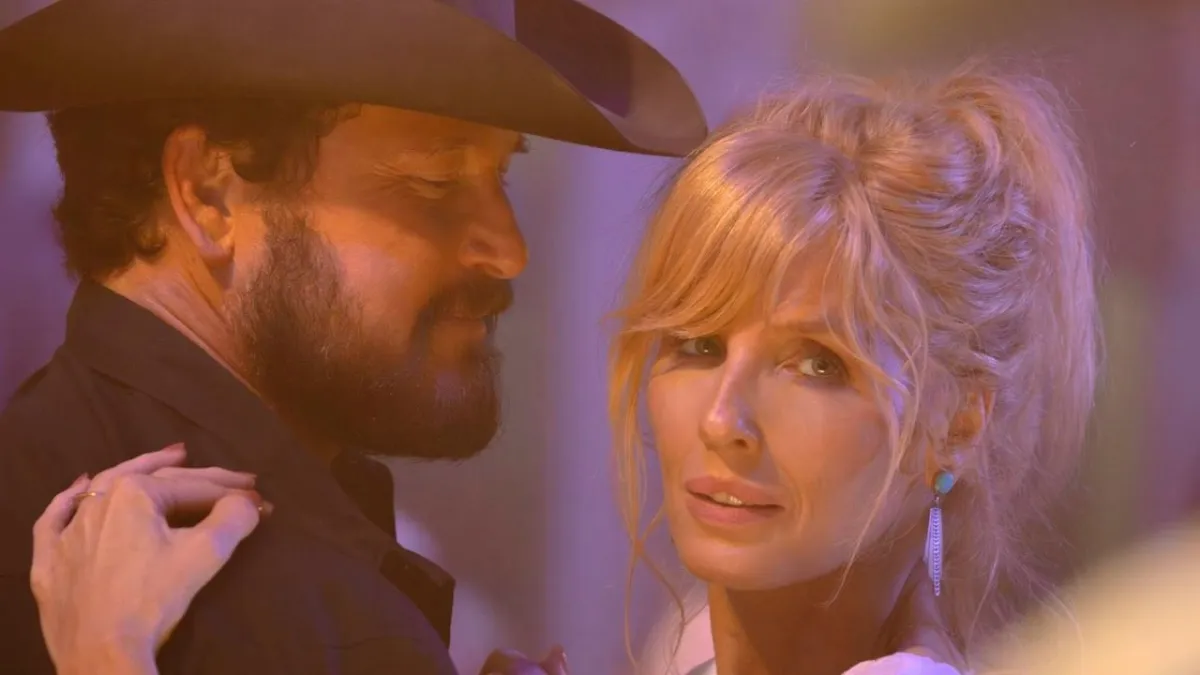 This scene from Dutton Ranch episode six depicts the aftermath of a violent confrontation and lingering character tension.