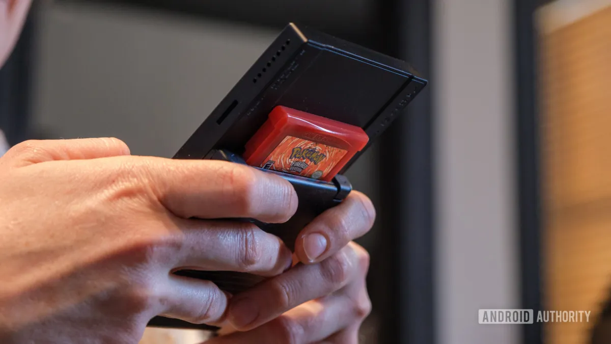 Analogue Pocket handheld console and EverDrive cartridge.