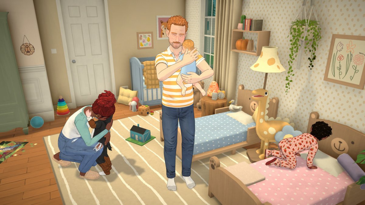 Cooperative gameplay scene from a modern indie title featuring retro pixel art and hybrid mechanics