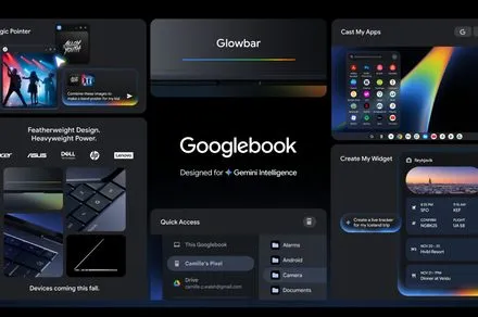 The Googlebook lineup features multiple device models powered by Intel, Snapdragon, and MediaTek processors.