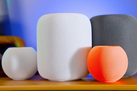 Updated Apple TV and HomePod mini devices showcasing internal upgrades for next-generation Siri and Apple Intelligence.