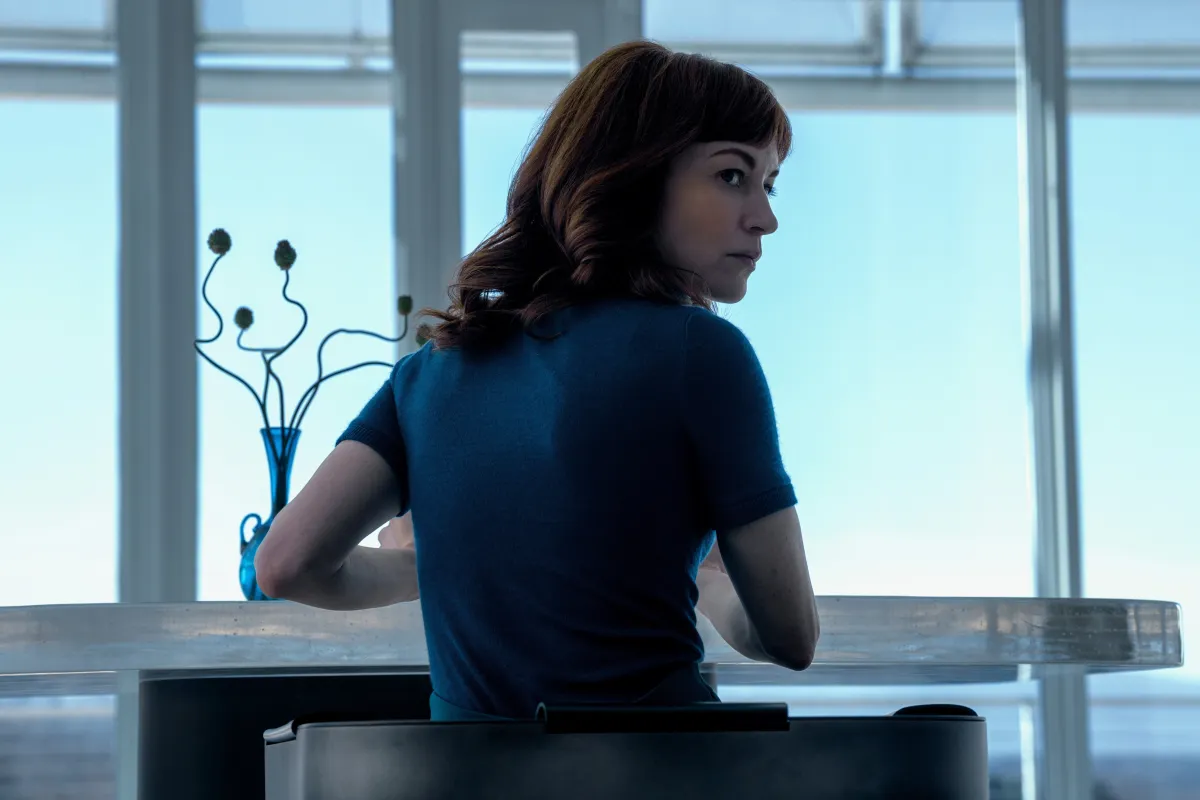 Apple TV interface displays premium cable strategy, high-budget tentpole shows, and subscription growth metrics.