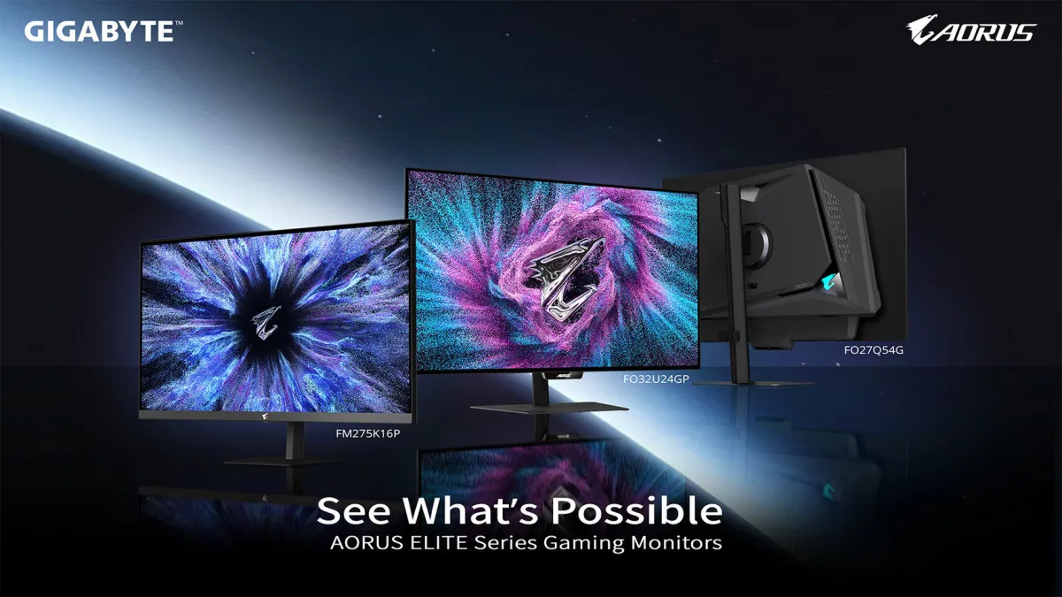 Gigabyte AORUS ELITE Monitors: Tandem OLED and 5K Mini LED