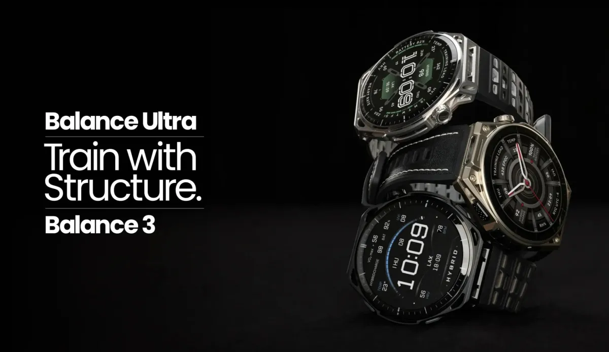 The Amazfit Balance 3 and Titanium Ultra smartwatches feature bright displays and additional physical controls.
