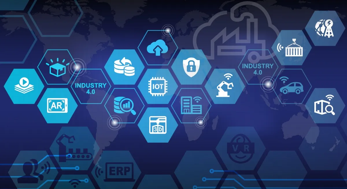 Conceptual graphic highlighting essential skills for Industry 4.0.