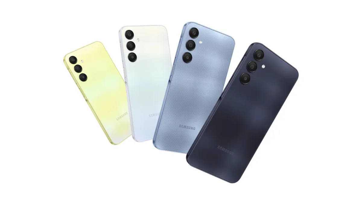 Samsung Galaxy A and M series devices displaying the One UI 8.5 update screen