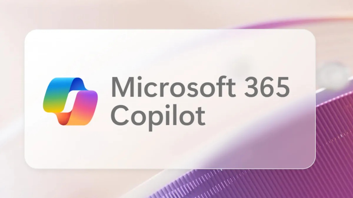 Microsoft 365 Copilot application interface displayed on a computer screen