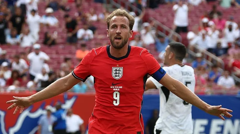 This image shows a broadcast guide for the England versus Costa Rica friendly match ahead of the 2026 World Cup.