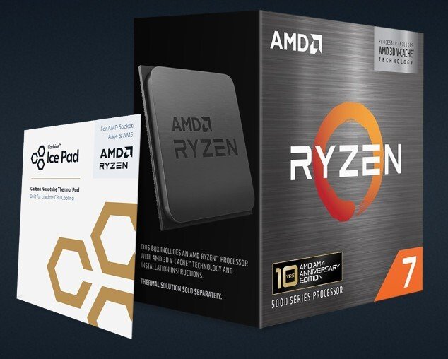 AMD Integrates Carbice Ice Pad With Tenth Anniversary Ryzen Processor