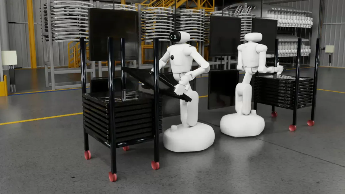 NVIDIA and LG Group officials discussing plans for a dedicated artificial intelligence manufacturing facility.