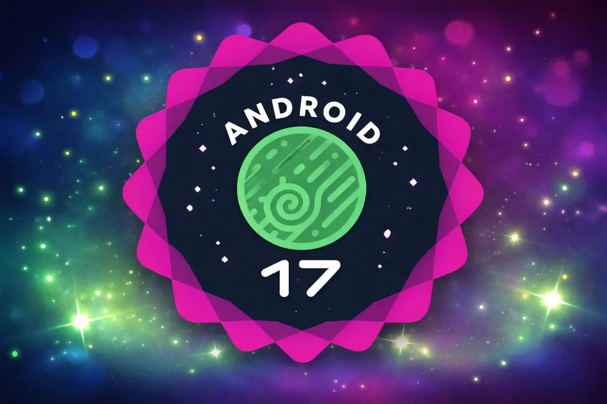 The Android 17 update interface is displayed on a Google Pixel smartphone.