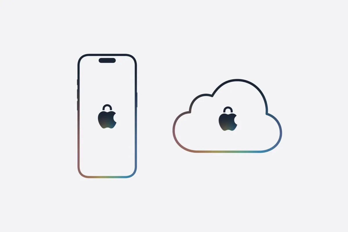 Apple privacy focused artificial intelligence architecture diagram illustrating on device and cloud processing