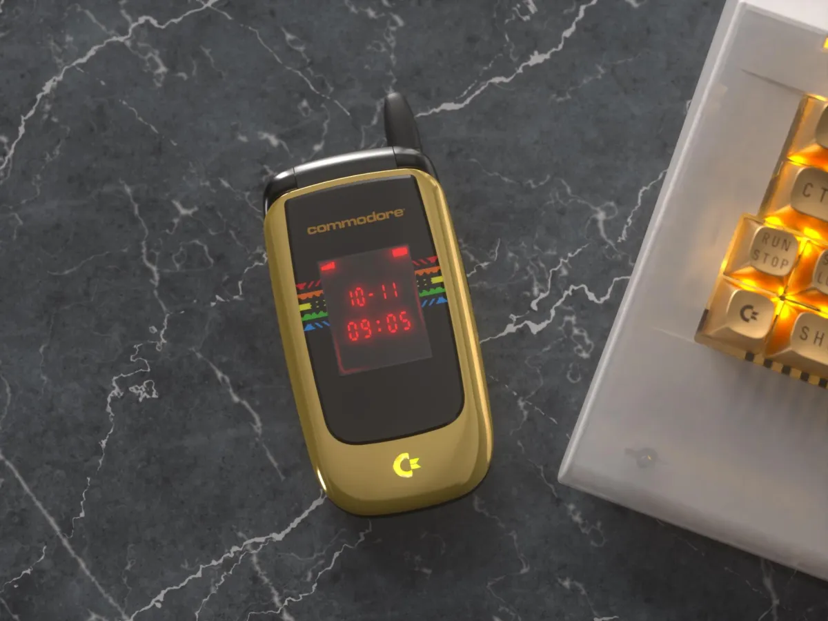 Callback 8020 flip phone featuring a compact clamshell design and tactile hardware keypad.