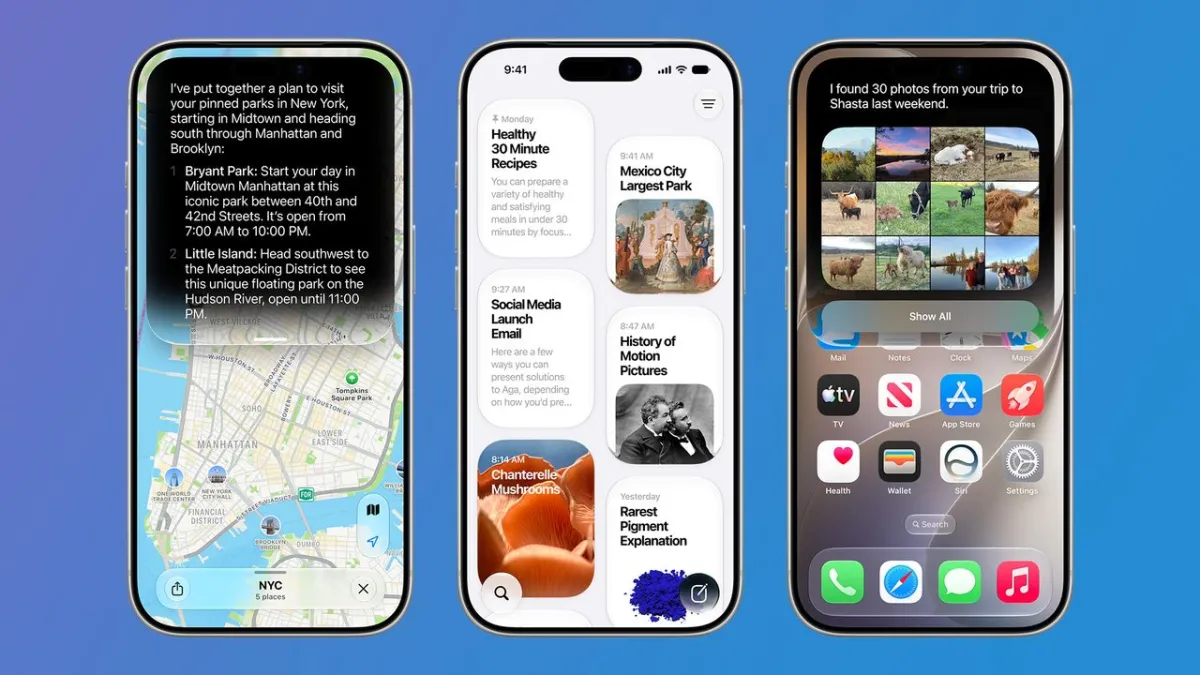 iOS 27 beta interface showing refined media controls and expanded health tracking features.