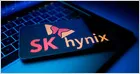 SK Hynix semiconductor manufacturing facility and corporate logo are shown.