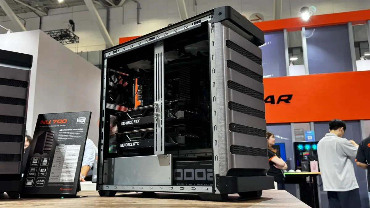 Cougar NU-series computer case and WS-series power supply unit for AI workstations
